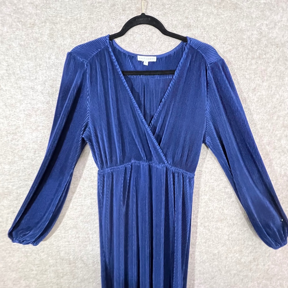Baltic Born Deep Blue Velvet-Look Maxi Dress